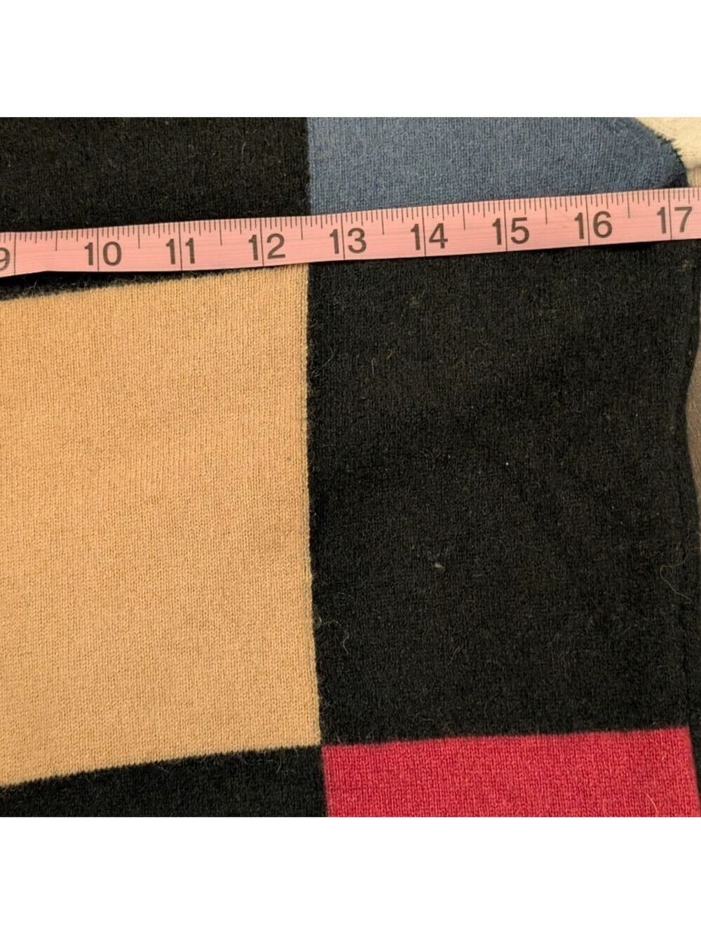 Vintage Color Block Cashmere Sweater Mini Dress Small - Picture 5 of 7